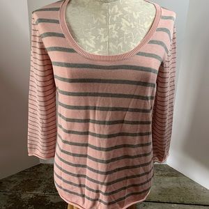 Talbots boat neck striped sweater sweater